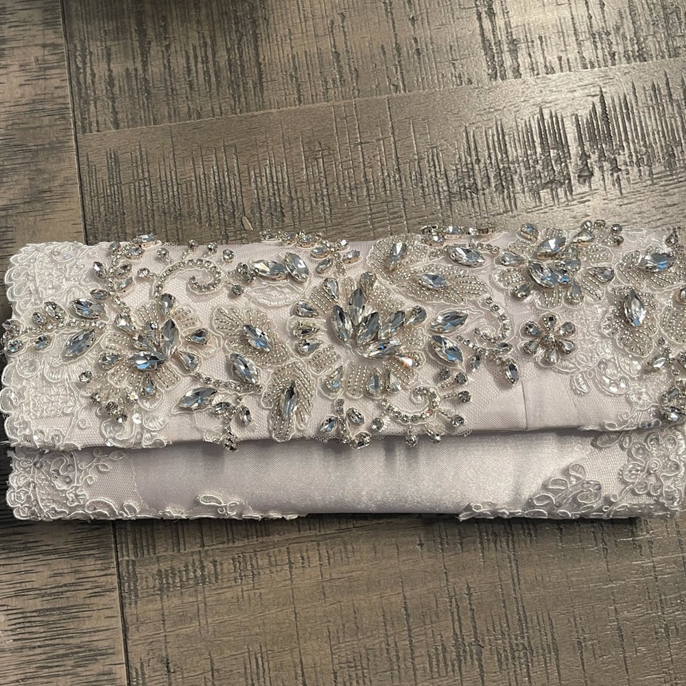 White Rhinestone Bridal Purse